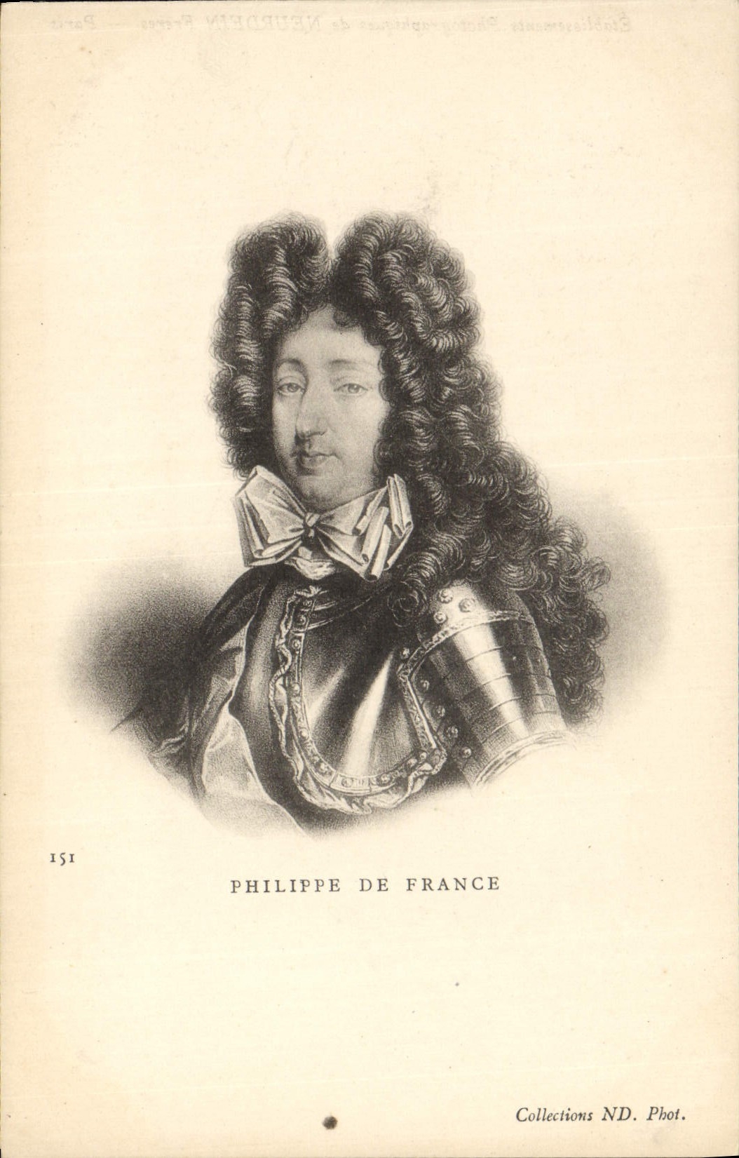 Philippe de France — portrait gravé — Collections ND. Phot.