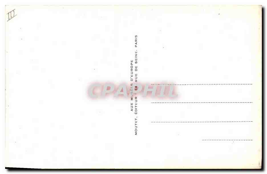 CPA Duc de Sully — Verso