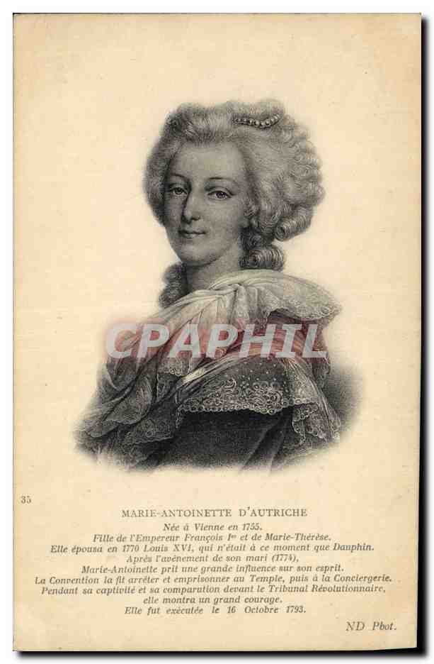 CPA Marie Antoinette d'Autriche