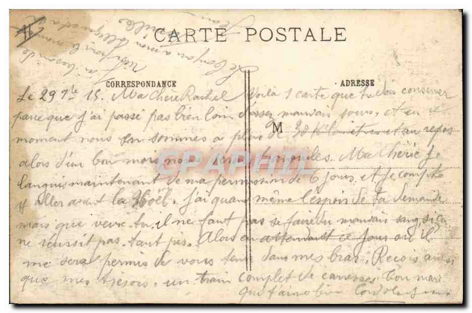 CPA Militaria En Champagne Une rue de Souain Spahis marocains — Rückseite