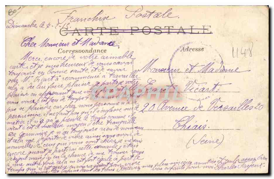 CPA Militaria Un campement de Spahis Marocains dans une ferme de la Champagne — Rückseite