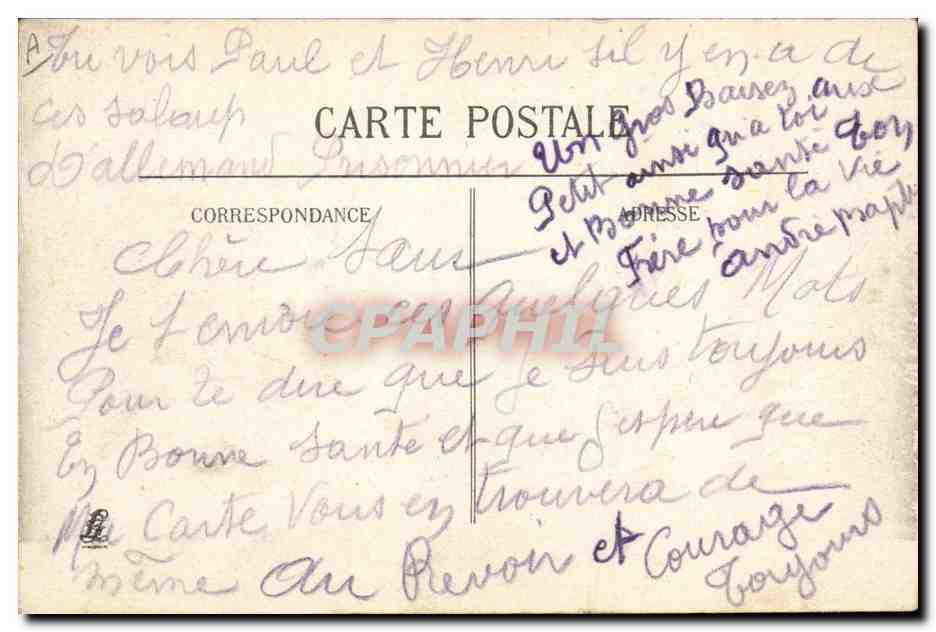 CPA Militaria Prisonniers des Goumiers algeriens  — Rückseite