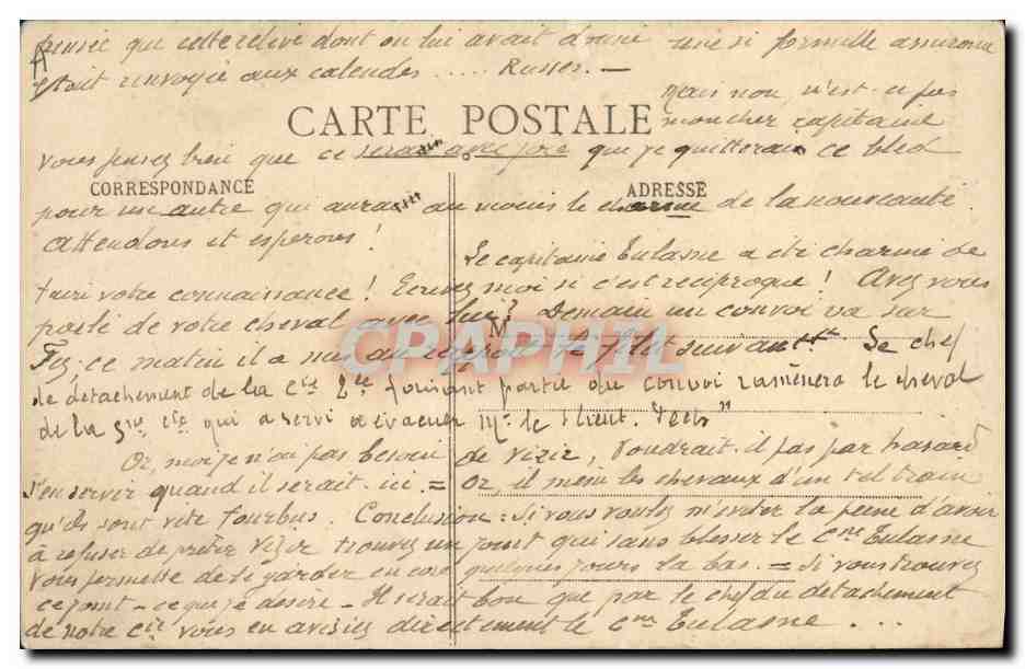 CPA Militaria L'armee francaise au Marox Le Tringlot  — Rückseite