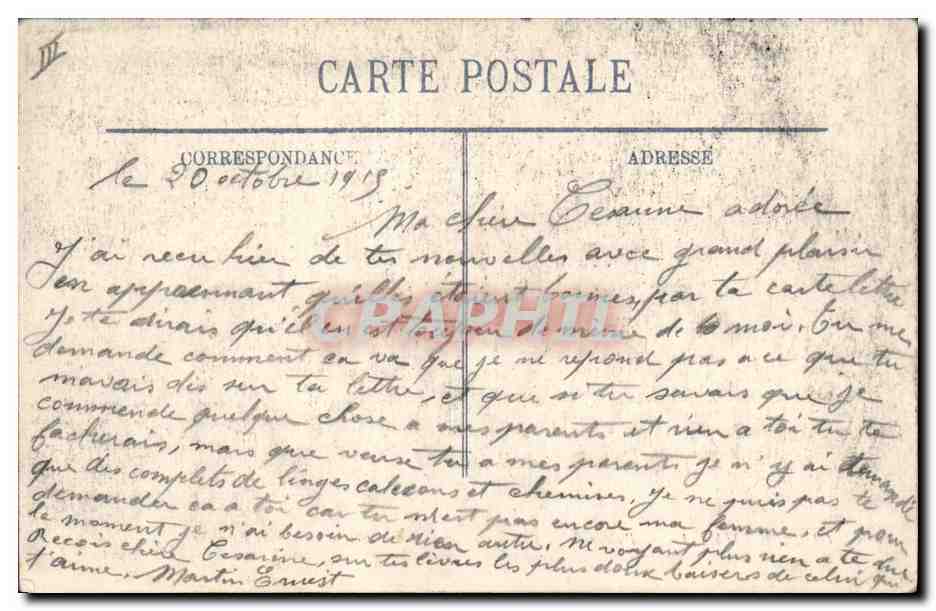 CPA Militaria Patrouille de Spahis marocains traversant le village de Ribecourt  — Rückseite