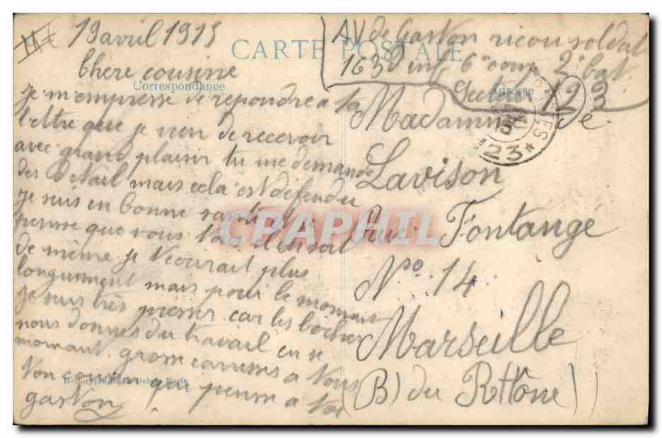 CPA Militaria Prisonniers allemands escortes par les Spahis — Rückseite