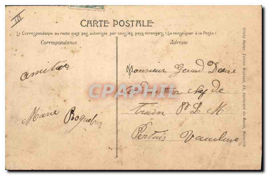 CPA Militaria Marseille Exposition coloniale Campement de Spahis Algeriens — Rückseite