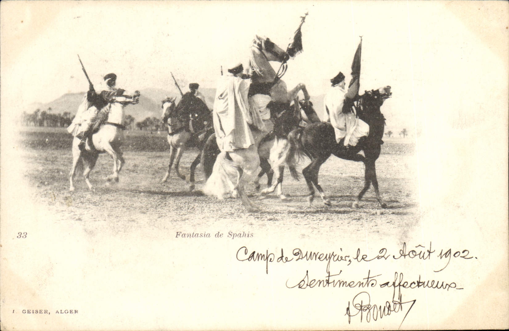 CPA Militaria Fantasia de Spahis