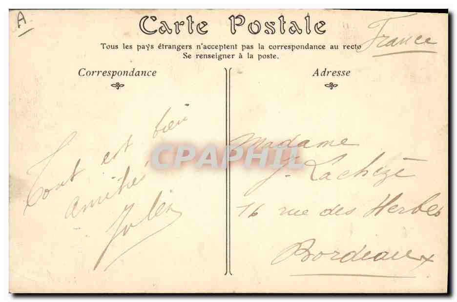 CPA Militaria Spahis Pendant la pause Tunisie — Verso