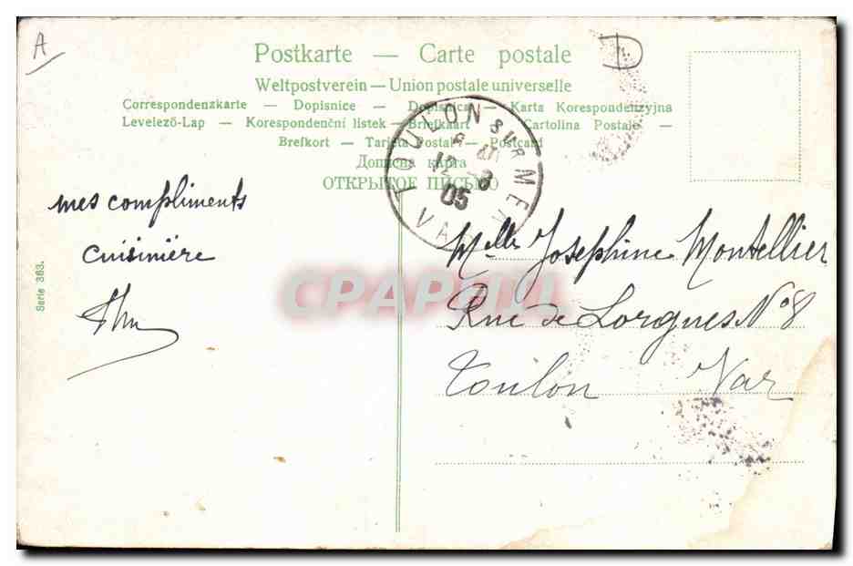 CPA Fantaisie Enfants Bebes Automobile — Rückseite