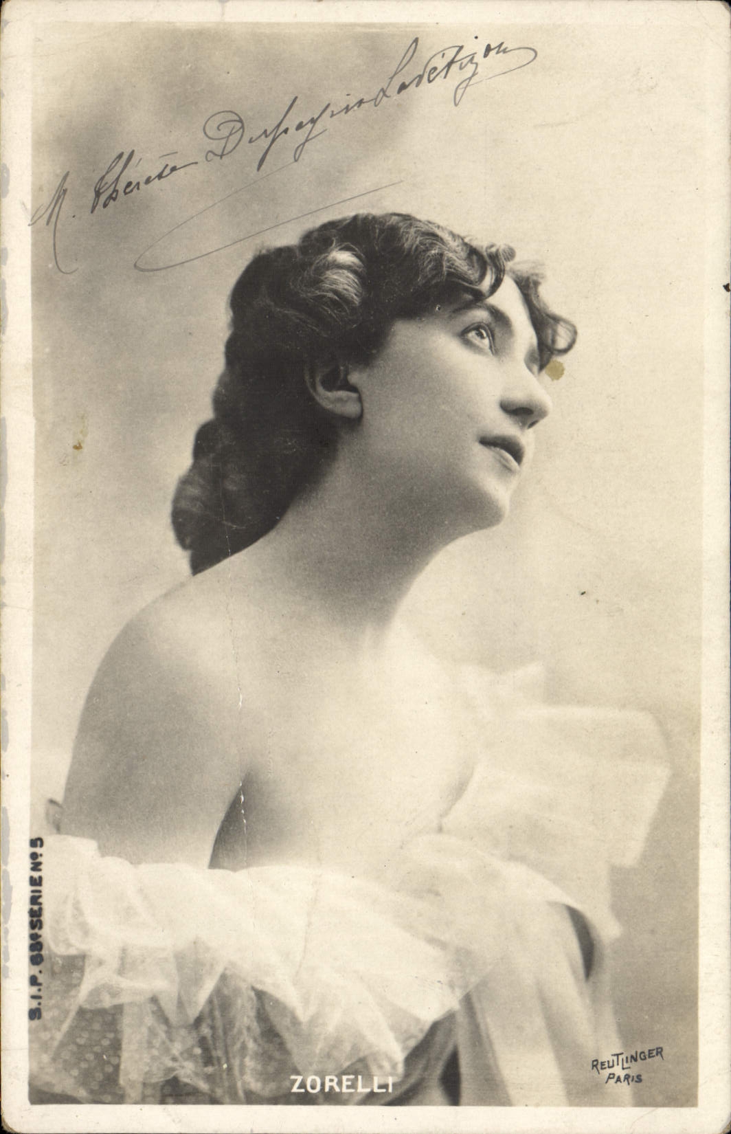 Frau Odette Dufour — Portrait von Zorelli — S.I.P. Serie Nr. 5, Reutlinger Paris