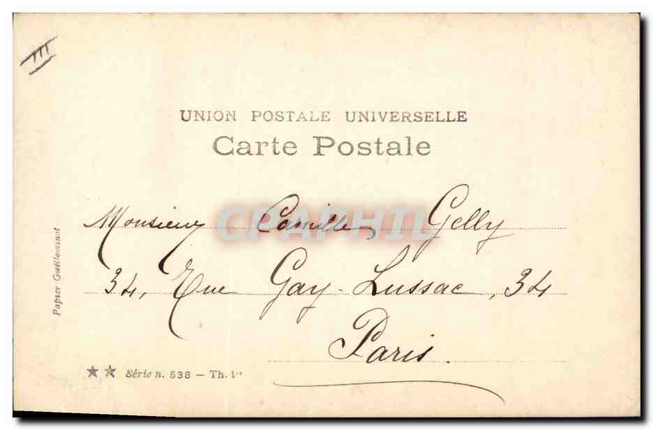 Paulette — Schauspielerin am Théâtre Marigny — Walery, Paris — Rückseite