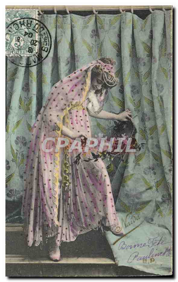 Femme en costume oriental — scène intérieure — Paulinette, éditrice E.P.