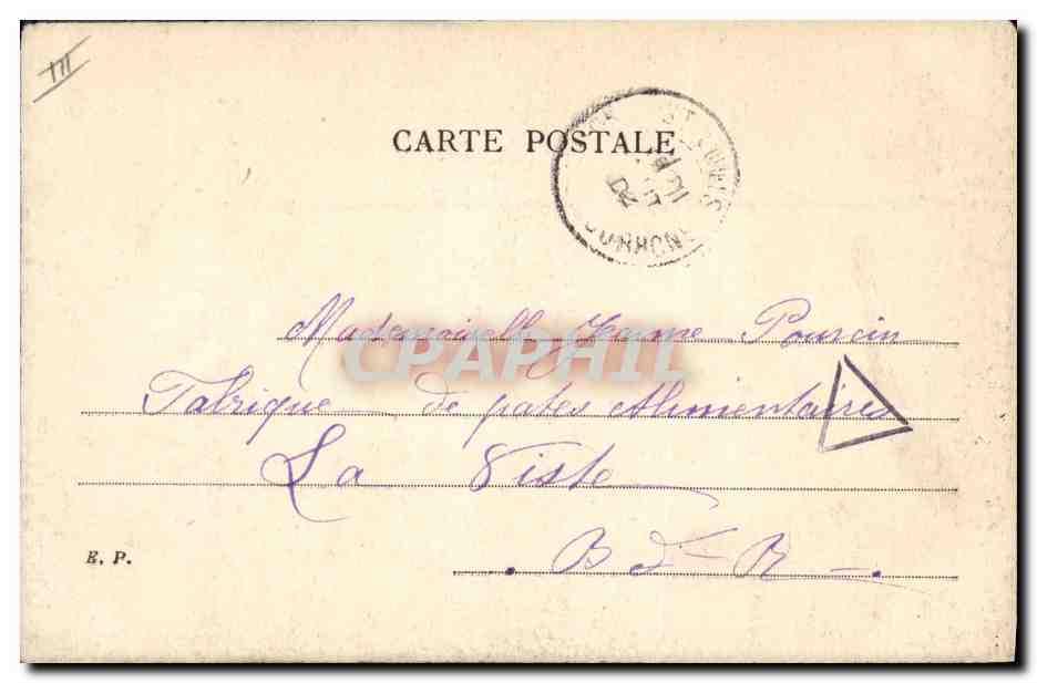 Femme en costume oriental — scène intérieure — Paulinette, éditrice E.P. — Verso
