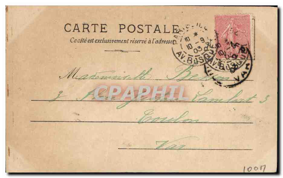 Femme en chapeau — Paris — S.I.P. 28e Série N°18 — Marville — Verso