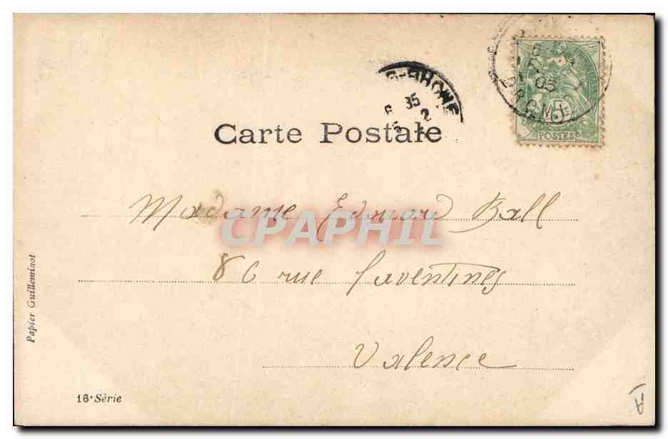 Marie De Roncy — Female portrait in draped dress — Parisiana, Walery Paris — Back