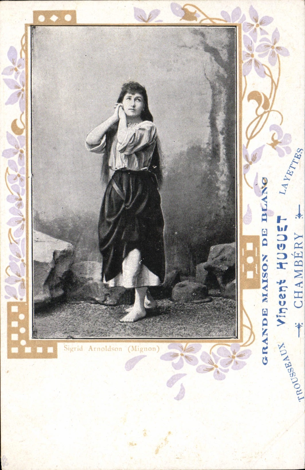 Sigrid Arnoldson (Mignon) — Portrait — Grande Maison de Blanc, Vincent Huguet, Chambéry