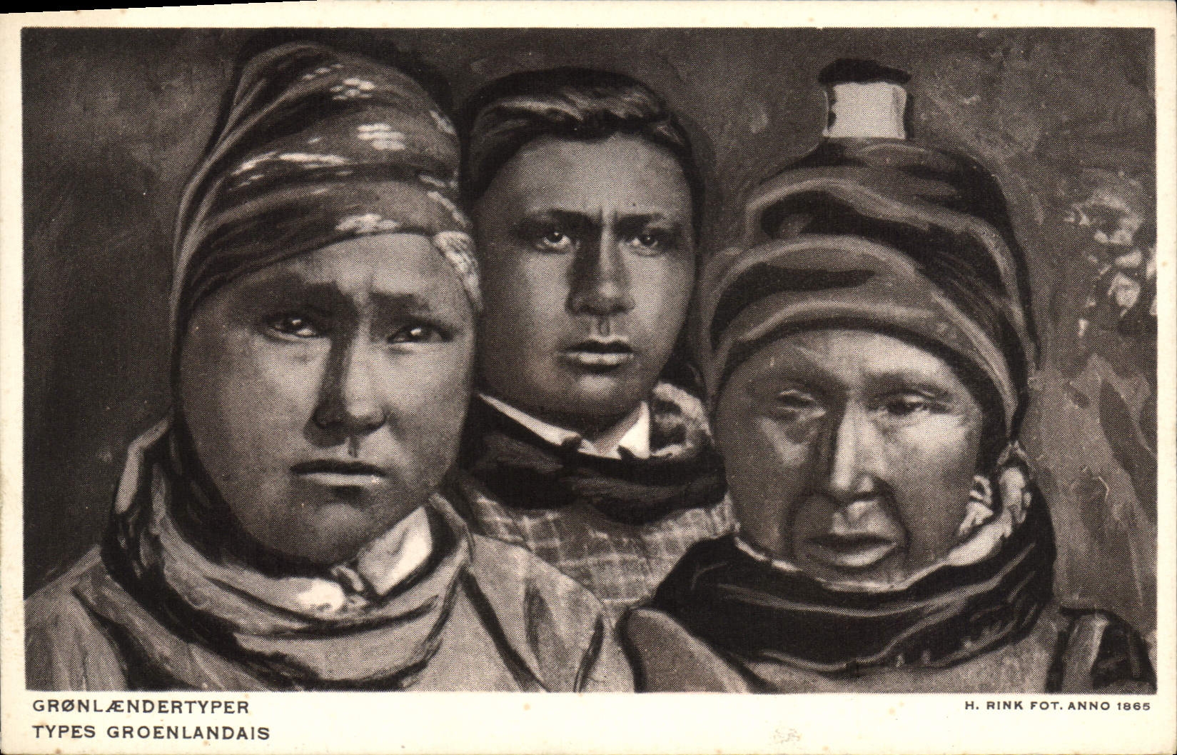 CPA Polaire Types Groenlandais Groenland Pavillon du Danemark Exposition coloniale Paris 1931