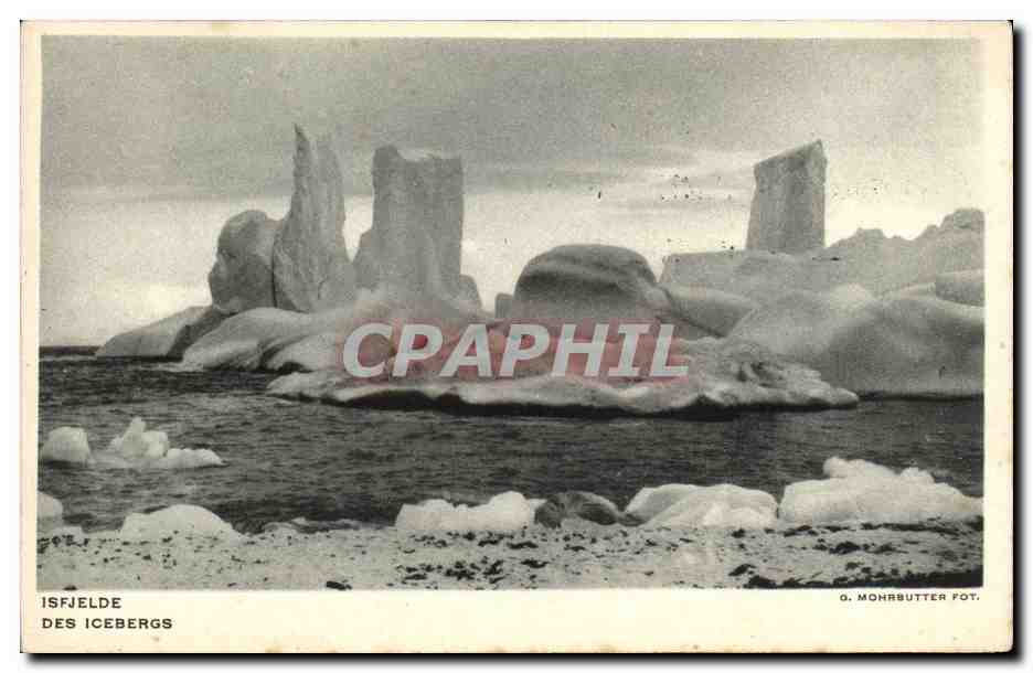 CPA Polaire Des icebergs Groenland Pavillon du Danemark Exposition coloniale Paris 1931