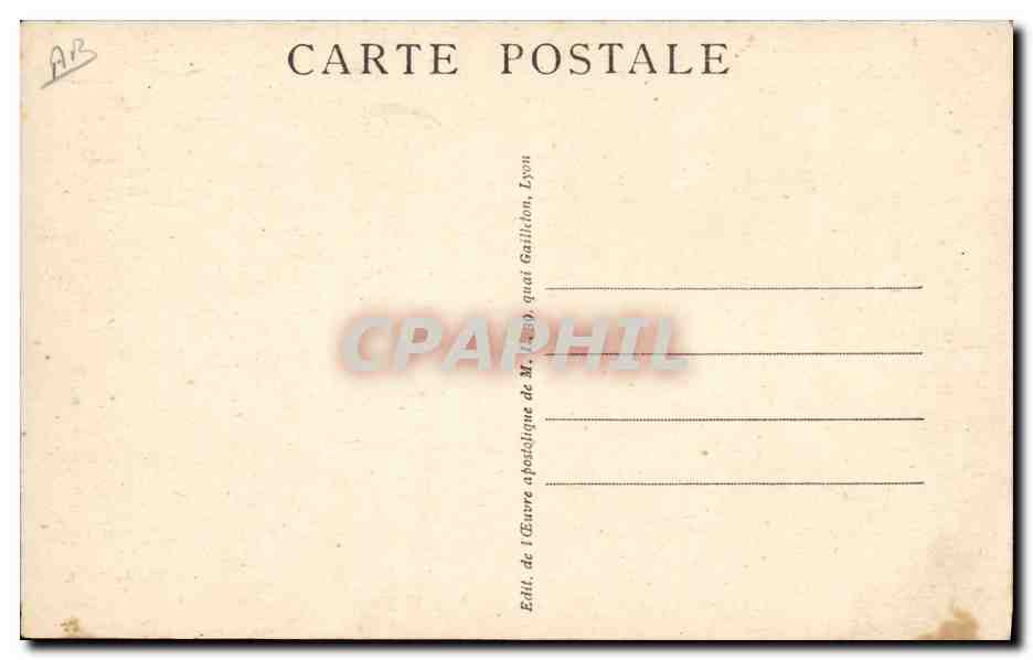 Aux Glaces Polaires - Mgr Grouard à cheval sur le chemin du Petit lac des Esclaves à la Rivière la Paix — série 41, édit. A. M. L. — Verso