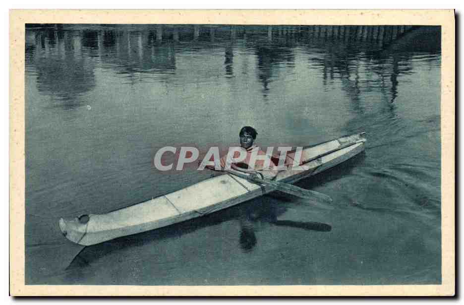 CPA Polaire Chasseur de phoques Cercle arctique Alaska