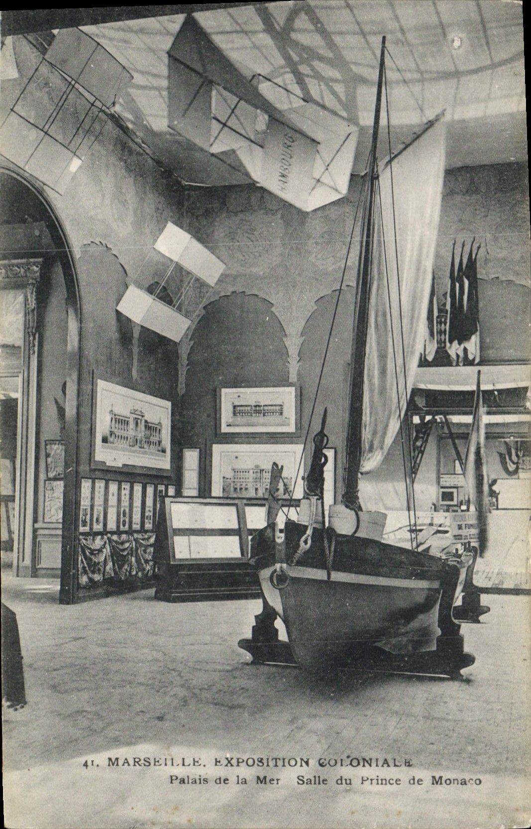 CPA Polaire Marseille Exposition Coloniale Palais de la mer Salle du prince de Monaco