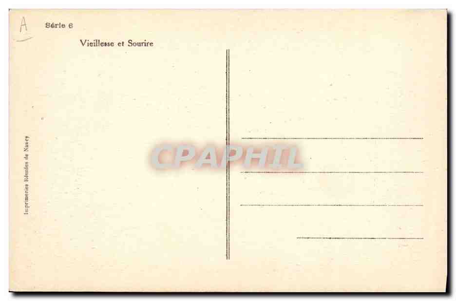 CPA Polaire Vieillesse et sourire — Rückseite