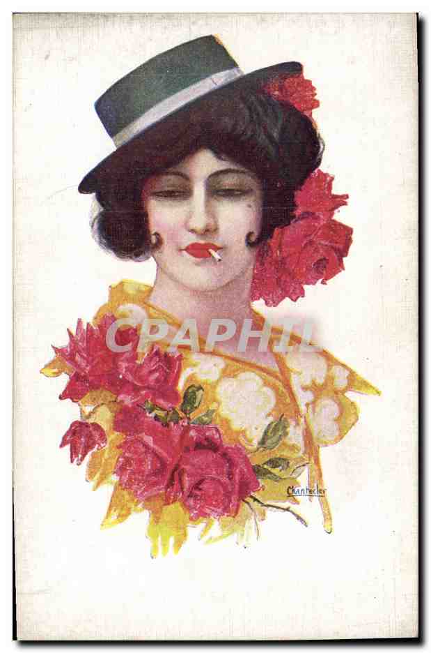 CPA Fantaisie Illustrateur Chantecler Femme
