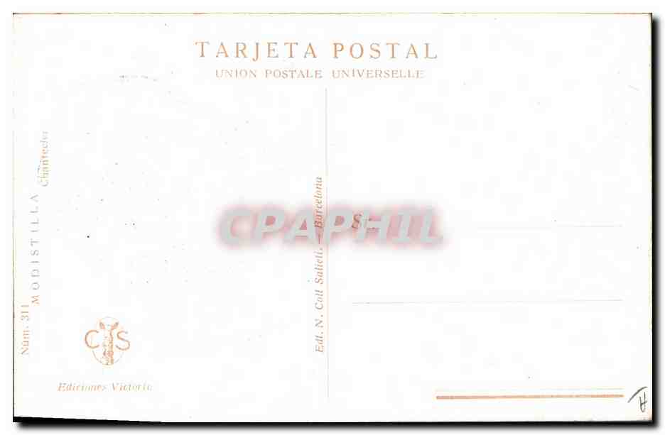 CPA Fantaisie Illustrateur Chantecler Femme Papillon  — Verso