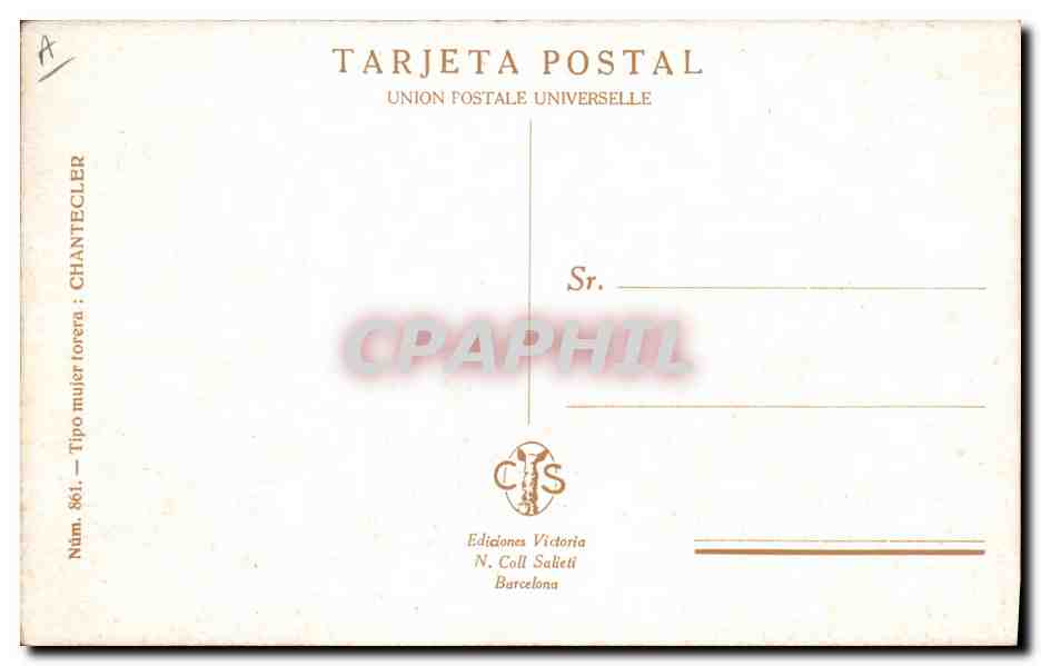 CPA Fantaisie Illustrateur Chantecler Femme Taureau Corrida — Rückseite