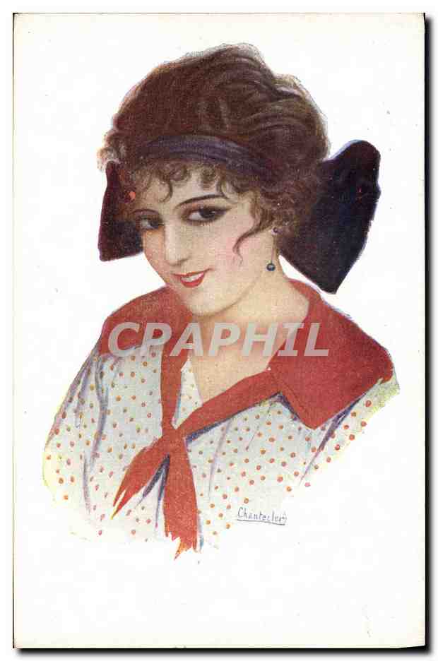 CPA Fantaisie Illustrateur Chantecler Femme 