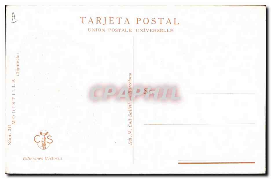 CPA Fantaisie Illustrateur Chantecler Femme Papillon — Verso