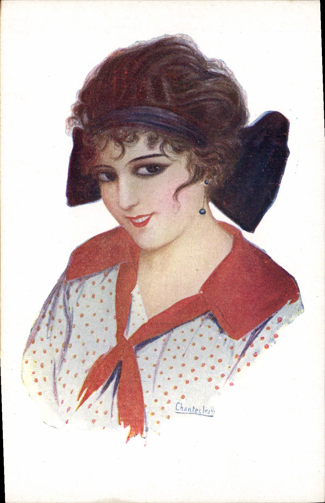 CPA Fantaisie Illustrateur Chantecler Femme 