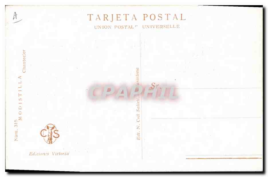 CPA Fantaisie Illustrateur Chantecler Femme  — Rückseite