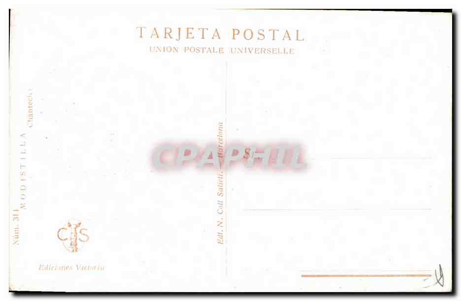 CPA Fantaisie Illustrateur Chantecler Femme Papillon — Rückseite