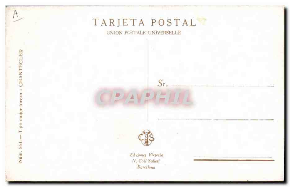 CPA Fantaisie Illustrateur Chantecler Femme Taureau Corrida — Verso