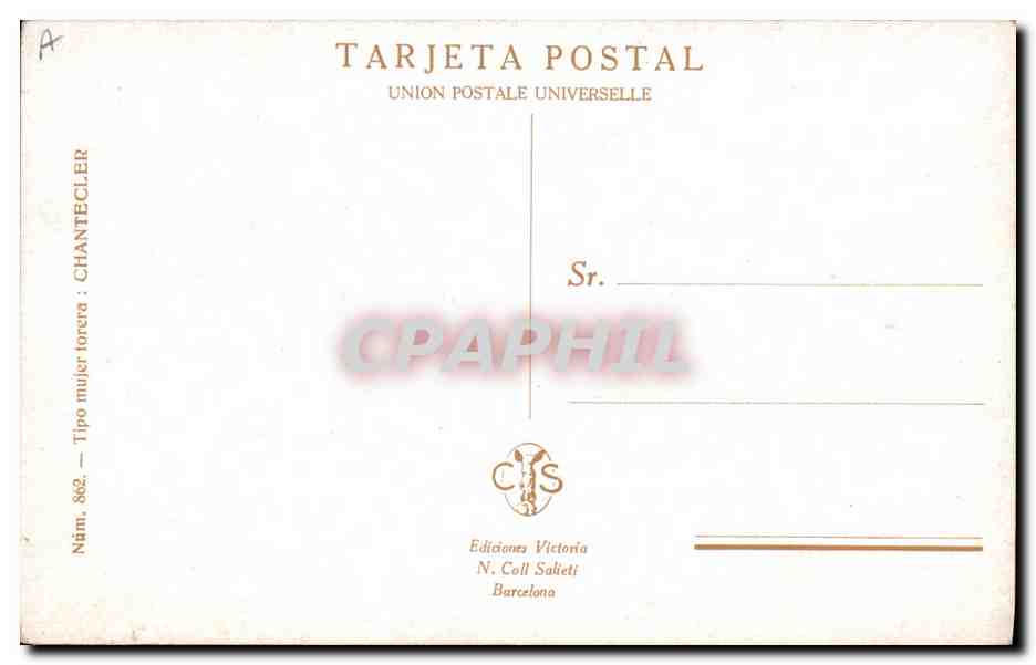 CPA Fantaisie Illustrateur Chantecler Femme Taureau Corrida — Rückseite
