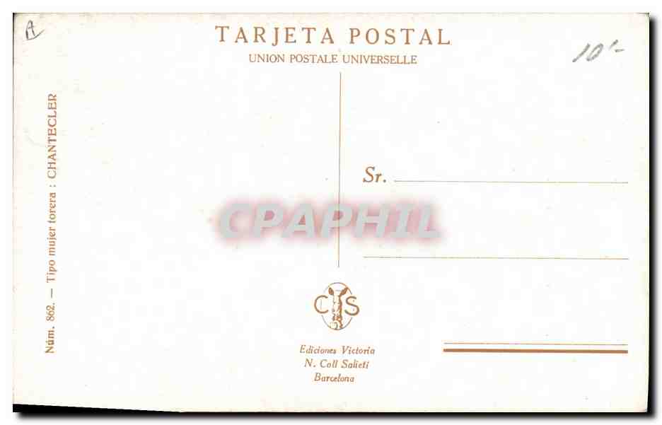 CPA Fantaisie Illustrateur Chantecler Femme Taureau Corrida — Rückseite