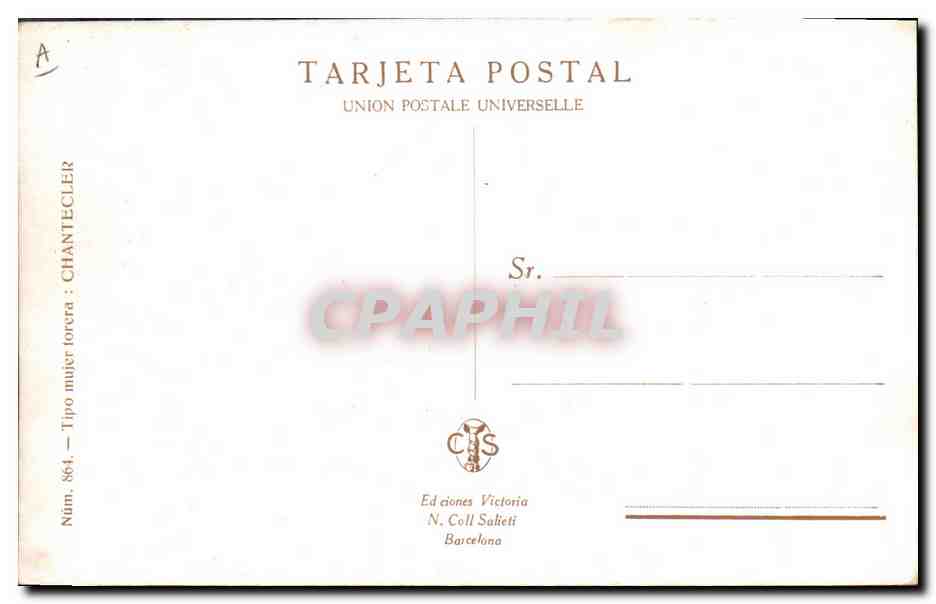 CPA Fantaisie Illustrateur Chantecler Femme Taureau Corrida — Rückseite