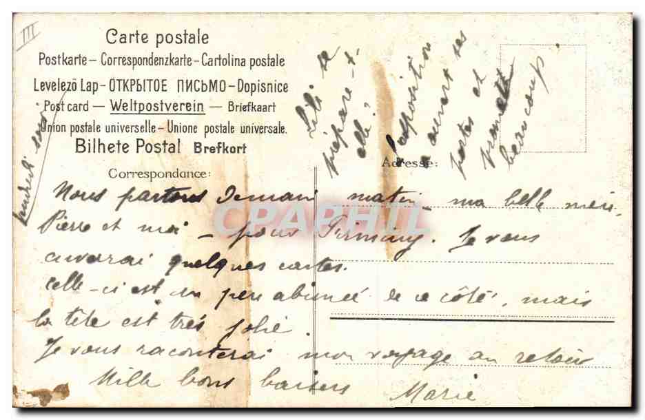 CPA Fantaisie Illustrateur Collins Femme — Verso
