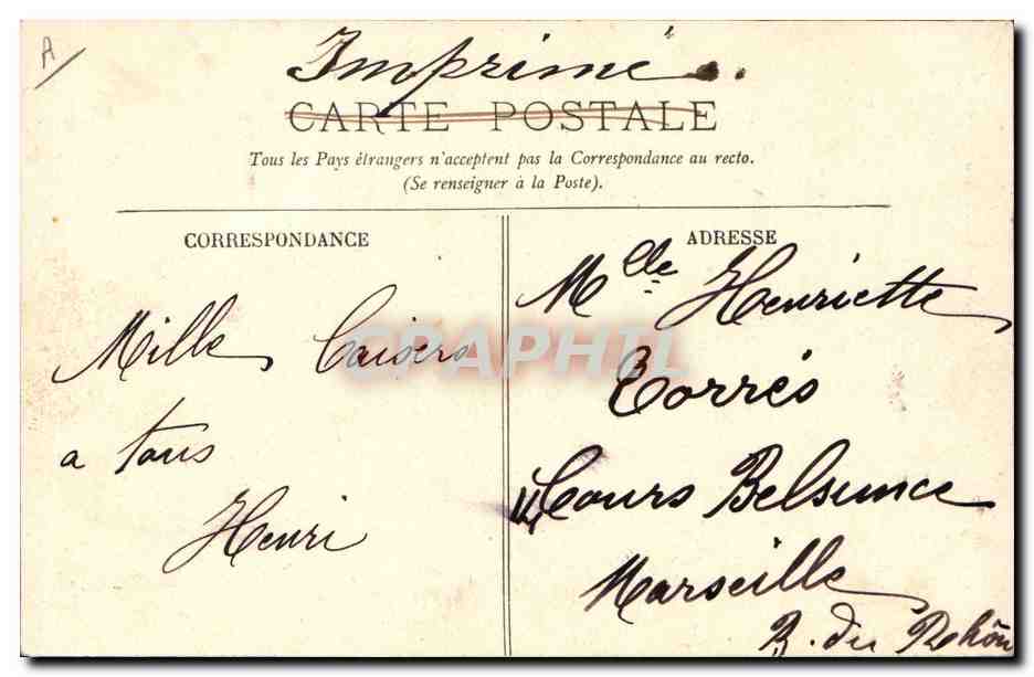 CPA Folklore Auvergne Paysans  — Verso