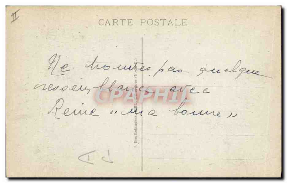 CPA Folklore Auvergne  — Verso
