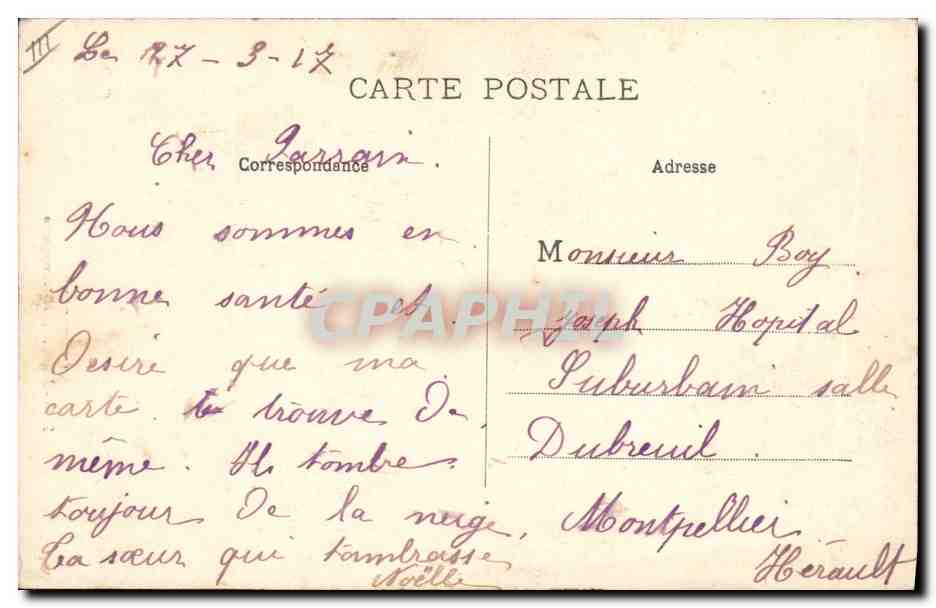 CPA Folklore Auvergne Jeune laitiere Auvergnate — Verso