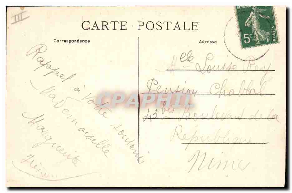 CPA Folklore Auvergne La bourree — Verso