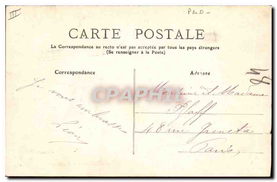 CPA Folklore Auvergne La bourree — Verso