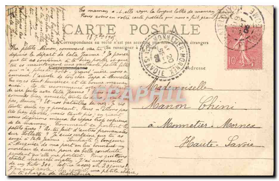 CPA Folklore Auvergne La bourree — Verso