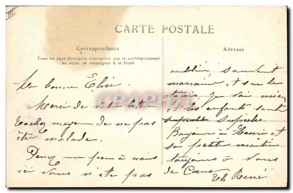 CPA Folklore Auvergne La bourree — Verso