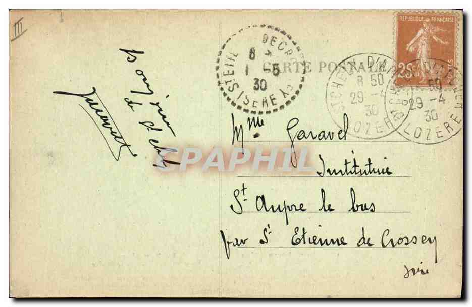 CPA Folklore Auvergne  — Verso