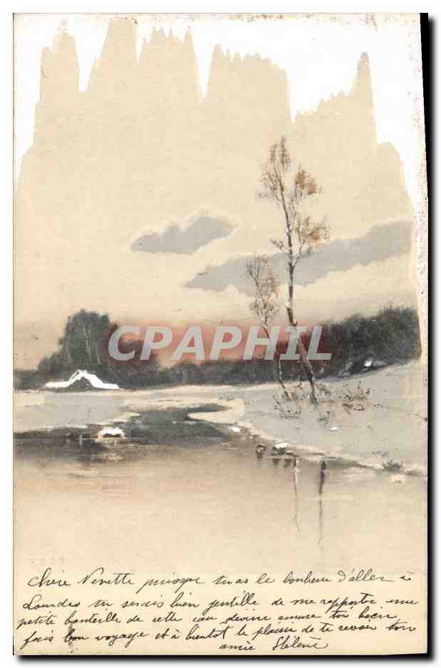 Paysage hivernal — montagnes enneigées — éditeur non identifié