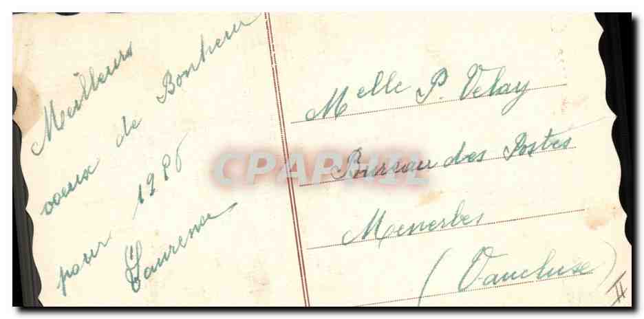 CPA Fantaisie Fleurs (carte toilee)  — Rückseite