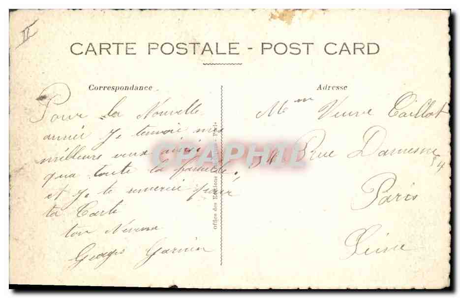 Mistral — Vignette de vigne — éditeur non identifié — Verso